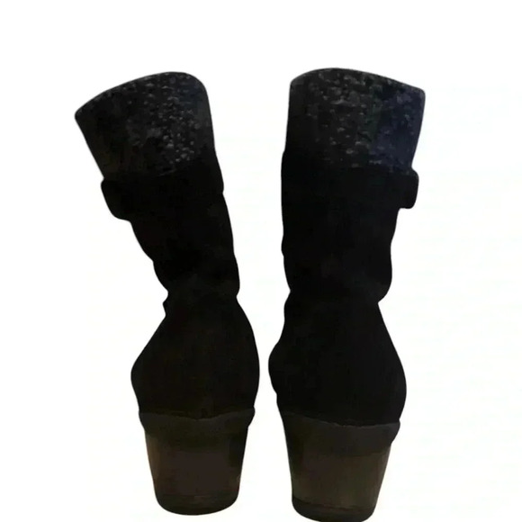 Aquatalia Women's Black Ankle Lined Wege Boots Size 9 - Picture 3 of 5